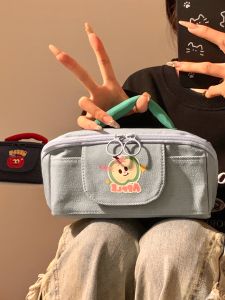 Túi Đựng Bút Chì Denim Dễ Thương Dung Tích Lớn Dành Cho Học Sinh Trung Học Phổ Thông Và Trung Học Cơ Sở Túi Đựng Bút Chì Thời Trang Dành Cho Nam Và Nữ