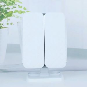 3 Modes Rechargeable LED Desk Mirror Vanity Mirror With Lights Makeup Mirror Touch Control Adjustable Light Face Mirror