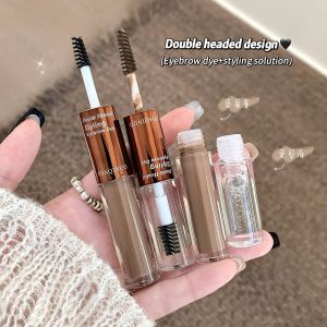 ครีมมาสคาร่าเขียนคิ้วย้อมสีน้ำตาลดำธรรมชาติพร้อมแห้งเร็วน้ำตัดแต่งจัดทรงเขียนคิ้วสีใสกันน้ำ