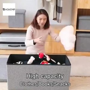 76CM Stool Chair Sofa Storage Box Durabox Ottoman Under Bed Storage Box Stuff Clothes Toy Organizer