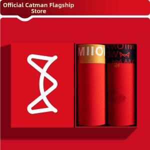 MiiOW | Men Cotton New Red Boxer Briefs for Groom