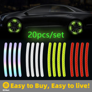 【Fast Shipping】 20Pcs Colorful Car Motorcycle Wheel Hub Reflective Strips Stickers Tire Rim Luminous Sticker Car Styling Decal Sticker Auto Moto Decor Decals Decoration Accessories Hub-Reflective-Strips