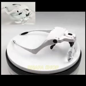 BARU Kacamata Pembesar Untuk Service Reparasi Jam Magnifier with 2 LED 5 Lens 3.5X Zoom