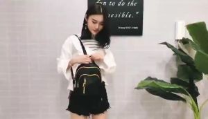 คุณภาพสูง กระเป๋าเป้แฟชั่น กระเป๋าสไตล์วินเทจ ทนทาน กระเป๋าที่สาวๆชอบ กระเป๋านักเรียน