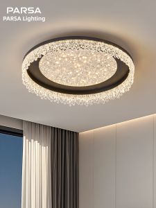 PARSA | Modern Luxurious Crystal Circular Eye-Protective Ceiling Light