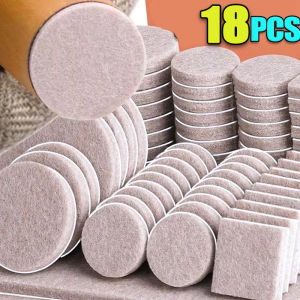 18 cái/tấm cảm thấy đệm chân ghế Vòng gạch sàn vuông bảo vệ chống Tấm trùm qua ghế chân bàn Mat bàn Bumper pad tự dính đồ nội thất mat