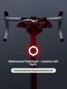 MONLEYTA | Mountain Bike Tail Light Cycling Equipment Night Riding Lamp Charging Creative Rear Light Road Bike Lighting Accessories