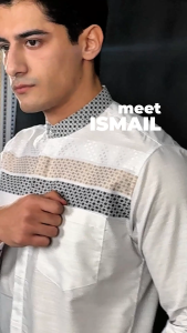 Casella Baju Koko Pria Lengan Panjang Horizontal White | Koko Elegant Ismail