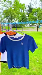 TUTU TALI JEMURAN PAKAIAN 5 METER 3 METER PRAKTIS / TALI GANTUNGAN JEMURAN BAJU PORTABLE DENGAN KAIT SERBAGUNA / TALI JEMURAN LUBANG GROSIR