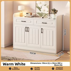ZHUOHE | Storage Organizer Cream Style Cabinet