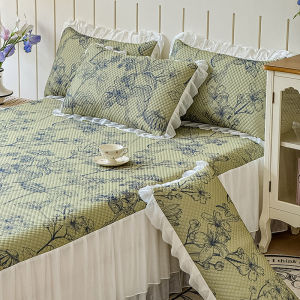 Korean Princess Style Decorative Fringe Bed Skirt Summer Air Conditioner Soft Mat Three-Piece Set