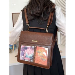 Trendy New Arrival Japanese Style Pu Backpack Cartoon Backpack JK Uniform Bag Crossbody School Sense Bag Daily Female Pu Backpack