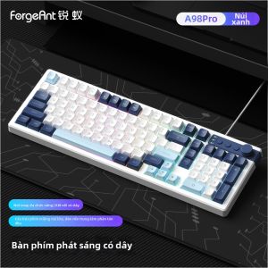 ForgeAnt | Bàn Phím Không Dây Bluetooth Ba Chế Độ Cảm Giác Cơ Im Lặng Cho Gaming và Văn Phòng