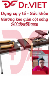 Giường kéo giãn cột sống 2 khúc sắt sơn