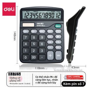 deli | Máy Tính Văn Phòng Màn Hình Rộng Nút Lớn Sử Dụng Năng Lượng Mặt Trời