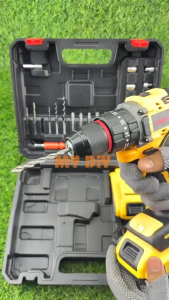 MYDIYHOMEDEPOT - ALLEFIX 29PCS Accessories 21v Cordless Impact Drill 2 Speed Gerudi Untuk Kayu Logam Gerudi Tanpa Wayar / 无绳电钻