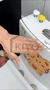 KIYO Tempelan Bentuk Hati Handle Pegangan Pengangkat Tutup Closet Flush Toilet Handle Pembuka Pintu Lemari