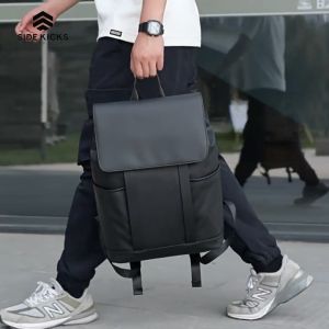 SIDE KICKS City Backpack Big Capacity Soft PU Laptop 15.6 Bag Men/Women Beg Galas Besar Lelaki/Perempuan 男女大容量背包
