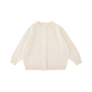 YOEHYAUL | Wool Blend Knit Sweater Cardigan Cute Bow Winter