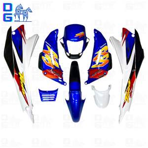 ชุดสีเทน่าตัวใหม่ Tena New Rs Super ปี 1999 สีน้ำเงินขาว (ชุด 8 ชิ้น) พร้อมติดสติกเกอร์