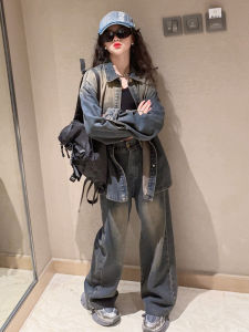 ชุดเด็กผู้หญิง ชุดยีนส์ฤดูใบไม้ผลิและฤดูใบไม้ร่วง ชุดเด็ก ชุดเด็กผู้หญิง ชุดเด็กผู้หญิง ชุดแฟชั่นนักเรียนมัธยมต้น