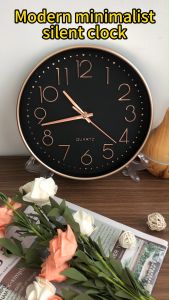 Quartz wall clock 12/10/8inch modern minimalist digital wall clock living room decoration