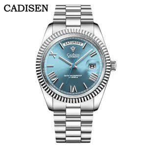 CADISEN C8185 Green Dial Sapphire Glass Watches Men Japan MIYOTA-8285 Movt Men`s Watch Mechanical Automatic Diver Watch Clock