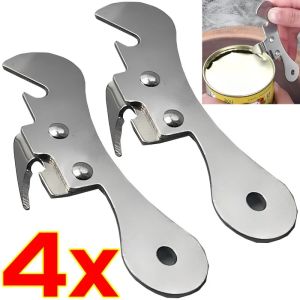 4Pcs Multifunction Outdoor EDC Can Opener Home Cooking Tools Can Opener Beer Bottle Openers Jar Wine Bottle Openers Kitchen Tools