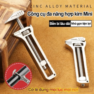 Dụng cụ đa năng móc khóa bỏ túi cờ lê mở bia đập kính cứu hộ thước kẻ dụng cụ dã ngoại