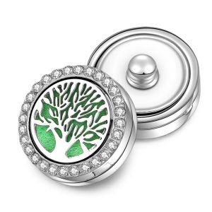 Trendy 40 Types Aromatherapy Diffuser Pattern Snap Buttons Stainless Steel Essential Oil Perfume Lockets For Jewelry Accessories