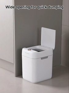 JOYBOS S08 Plus Smart Sensor Trash Can - 12.2L Automatic Lid Opening Odor Lock Sealing Large Capacity Kitchen Bin with Rainbow LED & Rechargeable Battery