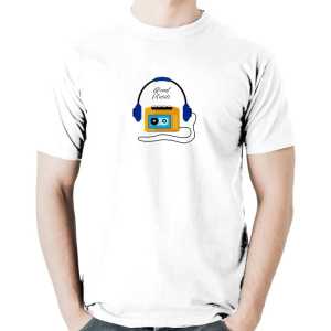 Kaos pria dewasa lengan pendek motif handset