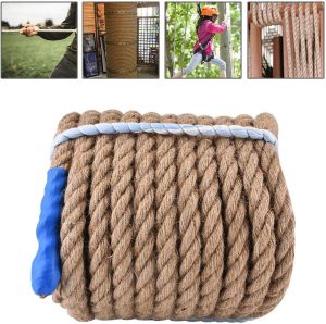 20mm Jute Rope Durable Natural Jute Climbing Rope Twine String for Competitions Rope Packaging Bundling
