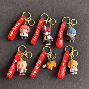 Hoạt Hình Anime Máy Cưa Xích Người Móc Khóa Silicon Keyrings Búp Bê Mặt Dây Chuyền Keyholder Phụ Kiện Thời Trang Cho Nữ Làm Quà