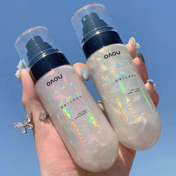 NOVO Chamomile Dressing Spray Moisturizing Long-Lasting Waterproof Sweat-Proof Makeup Fixing Spray สําหรับผู้หญิง เหมาะสําหรับทุกสภาพผิว