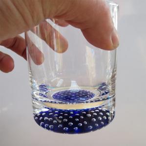 Colorful Bubble Crystal Glass Water Cup Set Blue Green Black Red Pure Color Options round Shape Dining Utensils Water Glasses