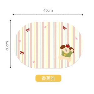 MIXIM Dog Leather Dining Mat Luxury Waterproof Office Table Pad Nordic Style Cartoon Handmade round Shape Restaurant Use