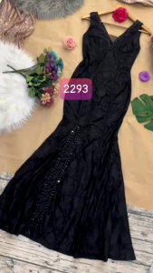 "MYDU SALE 🌸 MS 2293 – ĐẦM DẠ HỘI KẾT HẠT XOÀN LAI XẺ V QUYẾN RŨ
