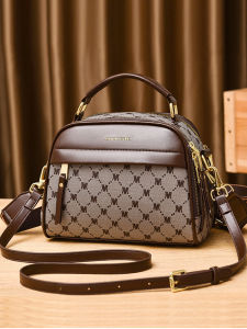 Elegant Large Capacity Casual Crossbody Bag for Women Fashionable Printed PU Leather Single Shoulder Small Square Bag