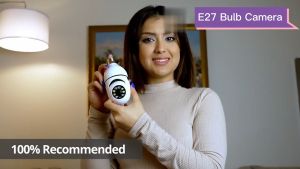 Wifi Camera 3MP 152W1B Bulb Surveillance Camera Night Vision Automatic Human Tracking 4X Digital Zoom Video smart home Security Monitor