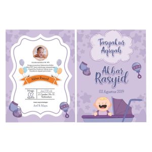 100 pcs dan 50 pcs undangan AQIQAH