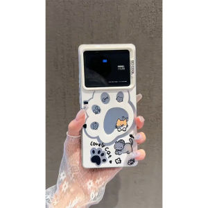 เคส Vivo X80 X200 X100 X90 5G เคส Vivo X80 X100 X200 Pro ลายการ์ตูนน่ารักแมวอุ้งเท้าแมวเคสกันกระแทกเนื้อแข็งเคลือบพร้อมเลนส์กล้องถ่ายรูป Protecotr IMD เคสโทรศัพท์สไตล์ Ins