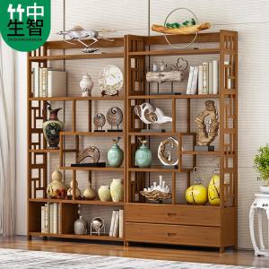 Rustic Chinese Style Office Entrance Partition Tea Set Display Stand Multi-Purpose Cabinet Decorative Ornaments Layered Pad