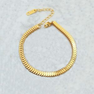 Lắc tay titan nữ kiểu vẩy cá 4 mm sáng màu nổi bật không đen gỉ