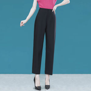 MEITESIJIAONU | High Waist Slimming Short Height Tapered Harlan Suit Pants