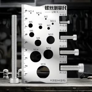 The Ultimate Thread Identifier: Precision Metric Gauge for Instant Screw Bolt & Nut Size & Pitch Measurement Tool
