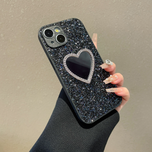 Luxurious shiny Mirror diamond rhinestone Glitter for iphone 17 16 15 14 13 12 11 Pro Max Plus 17Air 16E Cover Protective Shell