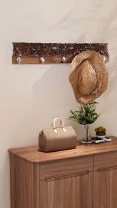 Solid Wood Carved Coat Hook Wall Hanging Entrance Door Decoration Hook Home Entrance Wall Key Hook Wall Decoration