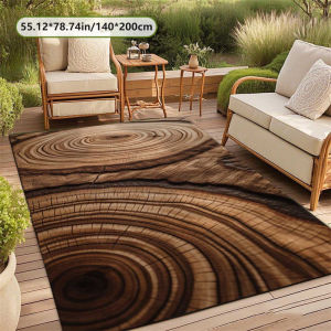 Thảm Phòng Thể Thao Điện Tử VIKAMA Wood Grain Thảm Trải Bàn Chống Trượt Chống Mài Mòn Thảm Chơi Game Trang Trí Sọc Thảm Polyester Cho Văn Phòng Tại Nhà