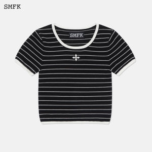 SMFK | Vintage Striped Fitted Short Sleeve